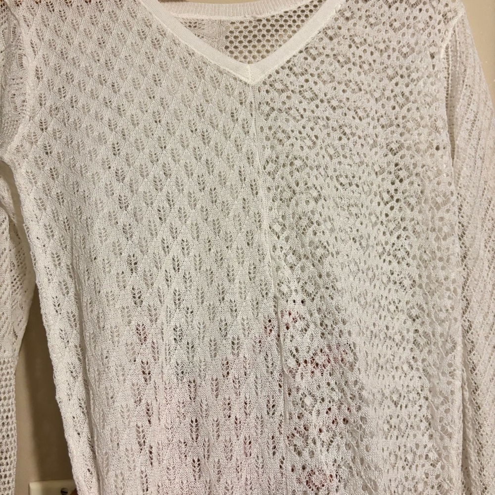 Boohoo Crochet V-neck Maxi a beach Dress Size M - Picture 2 of 4